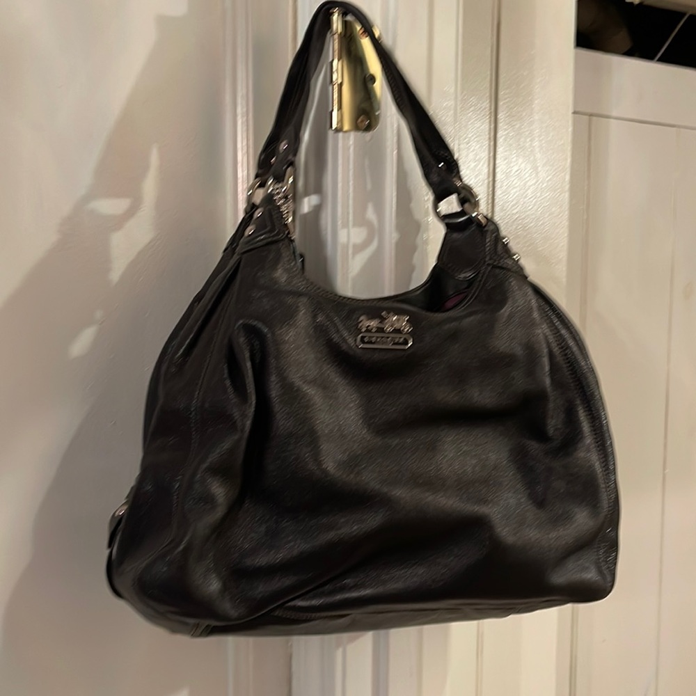 Black coach 3 compartment large bag